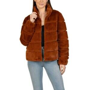 NEW LOVE TOKEN alex faux fur jacket in golden